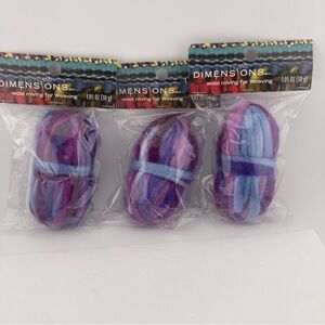 12 Dimensions Wool Pencil Roving Variegated Purple Blue Needle Felting Crafts